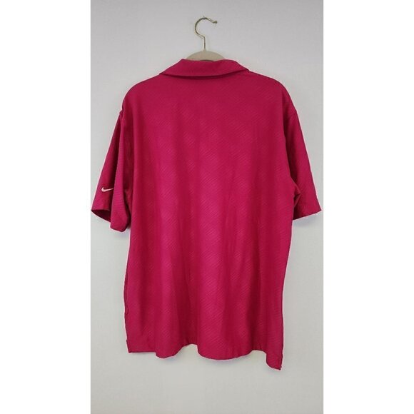 Men's Hot Pink Dri Fit Nike Golf Shirt Large - Picture 6 of 8